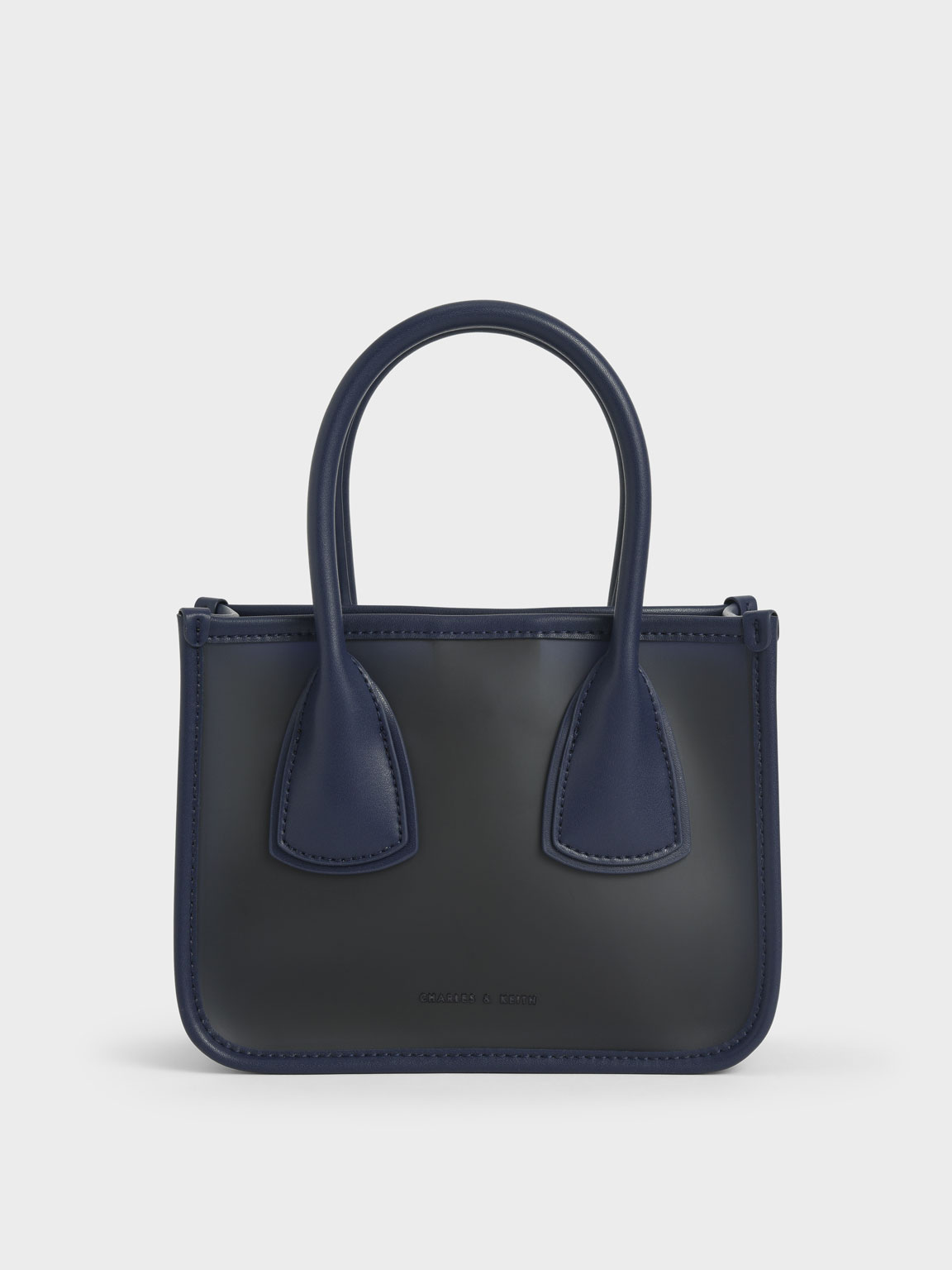 

Chain Link Double Handle Bag, Navy