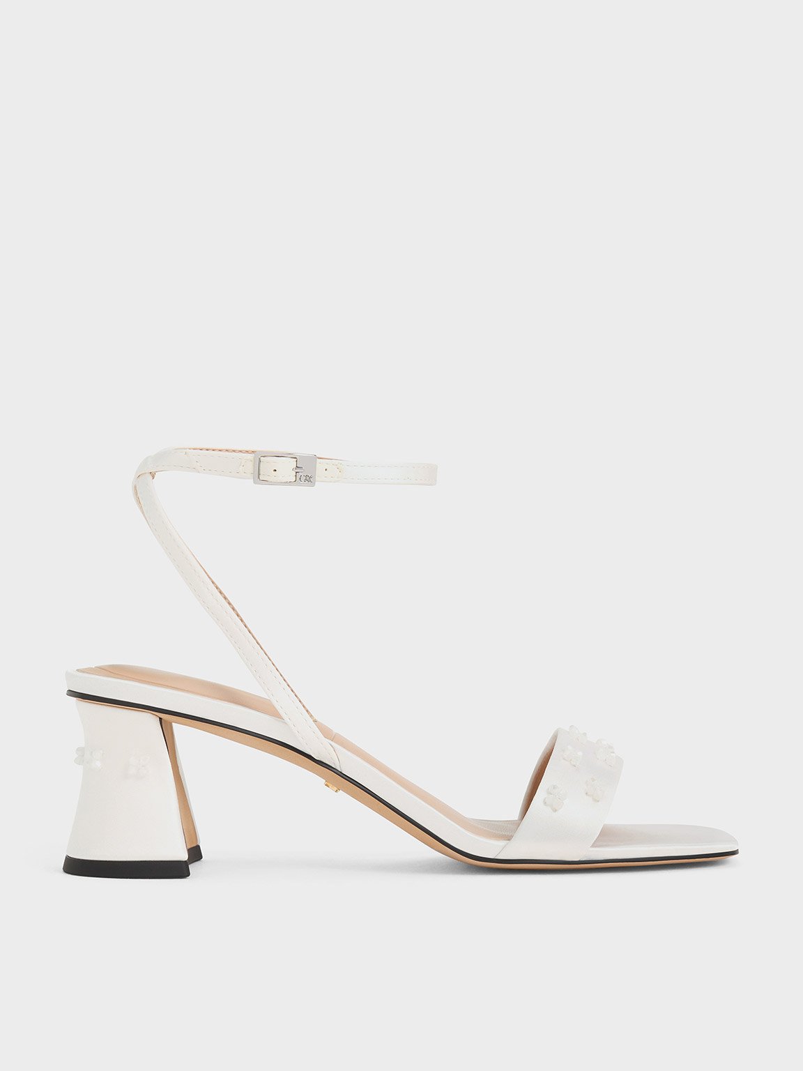 Charles & Keith - Recycled Polyester Beaded Heeled Sandals