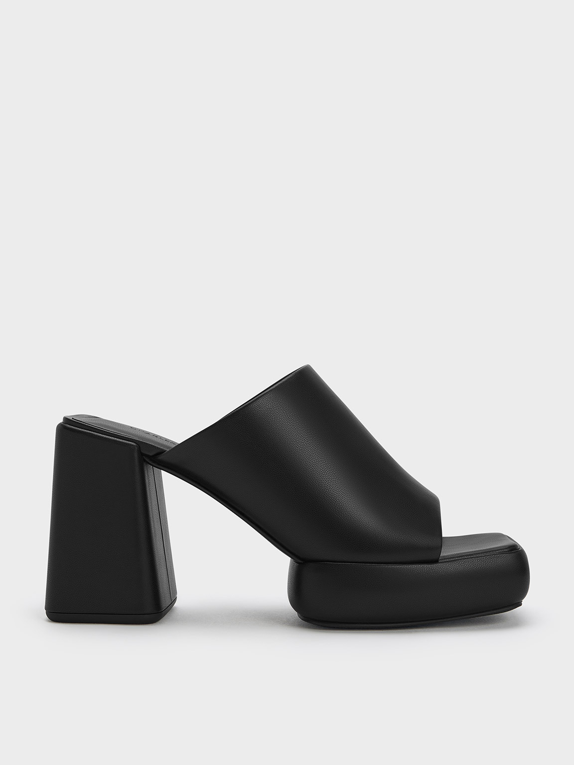 Charles & Keith - Lucile Block-Heel Platform Mules