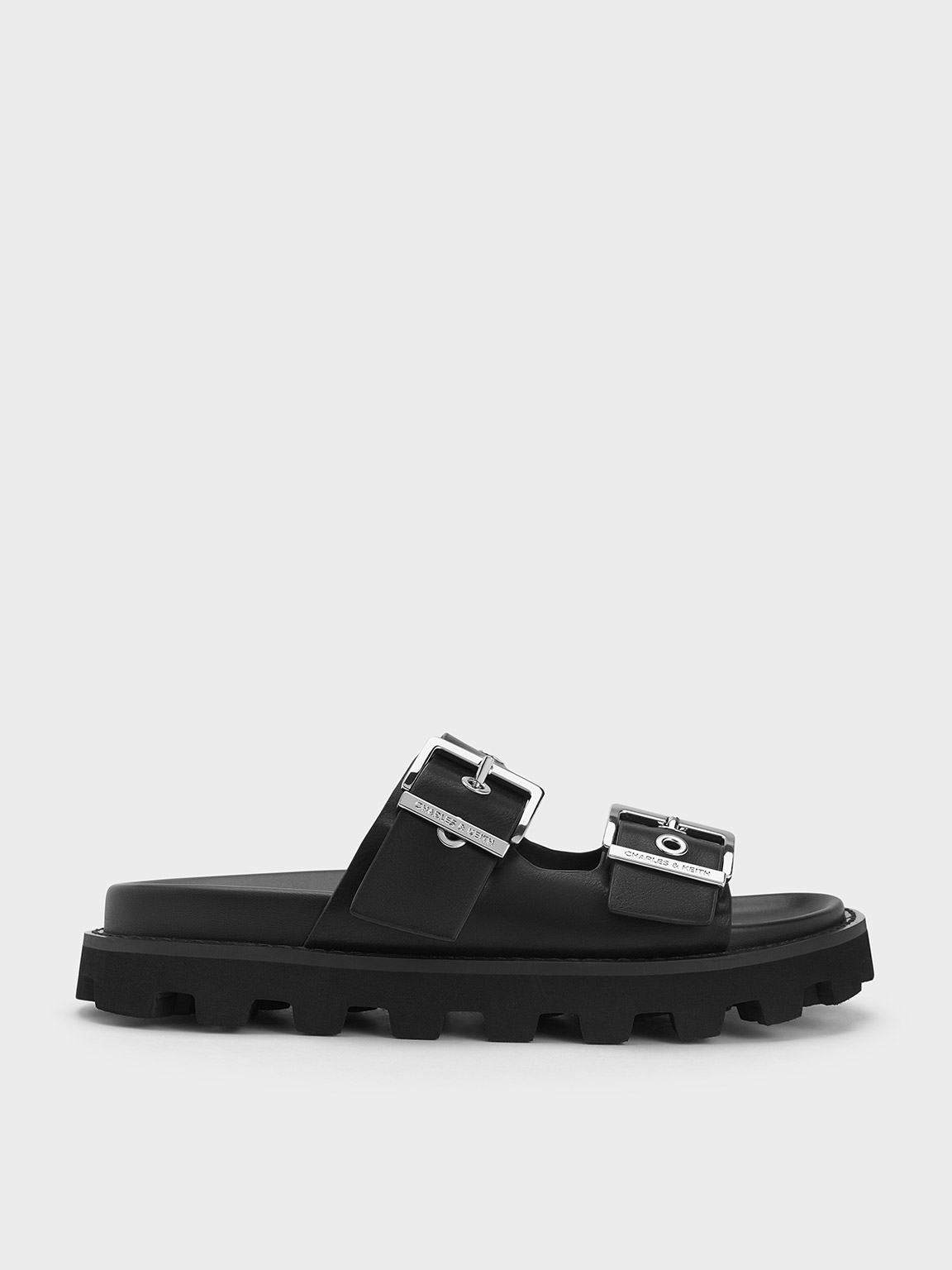 Charles & Keith - Trill Grommet Double-Strap Sandals