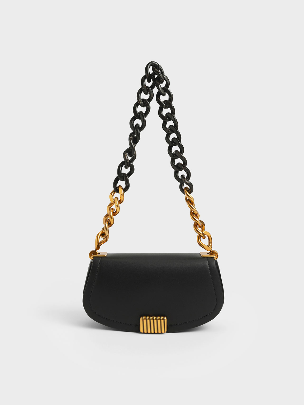 Charles & Keith - Sonnet Two-Tone Chain Handle Shoulder Bag