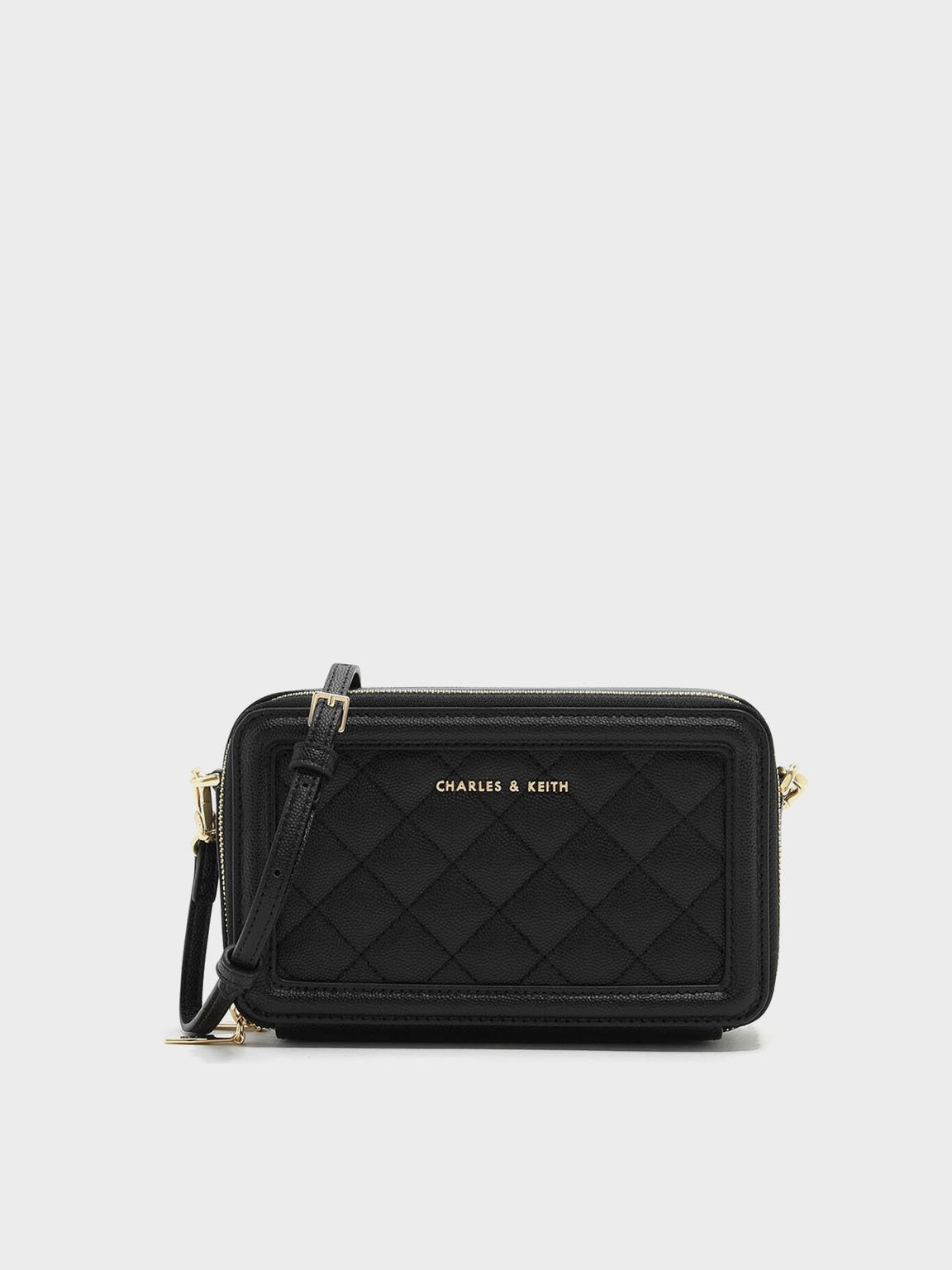 

Quilted Long Wallet, Black