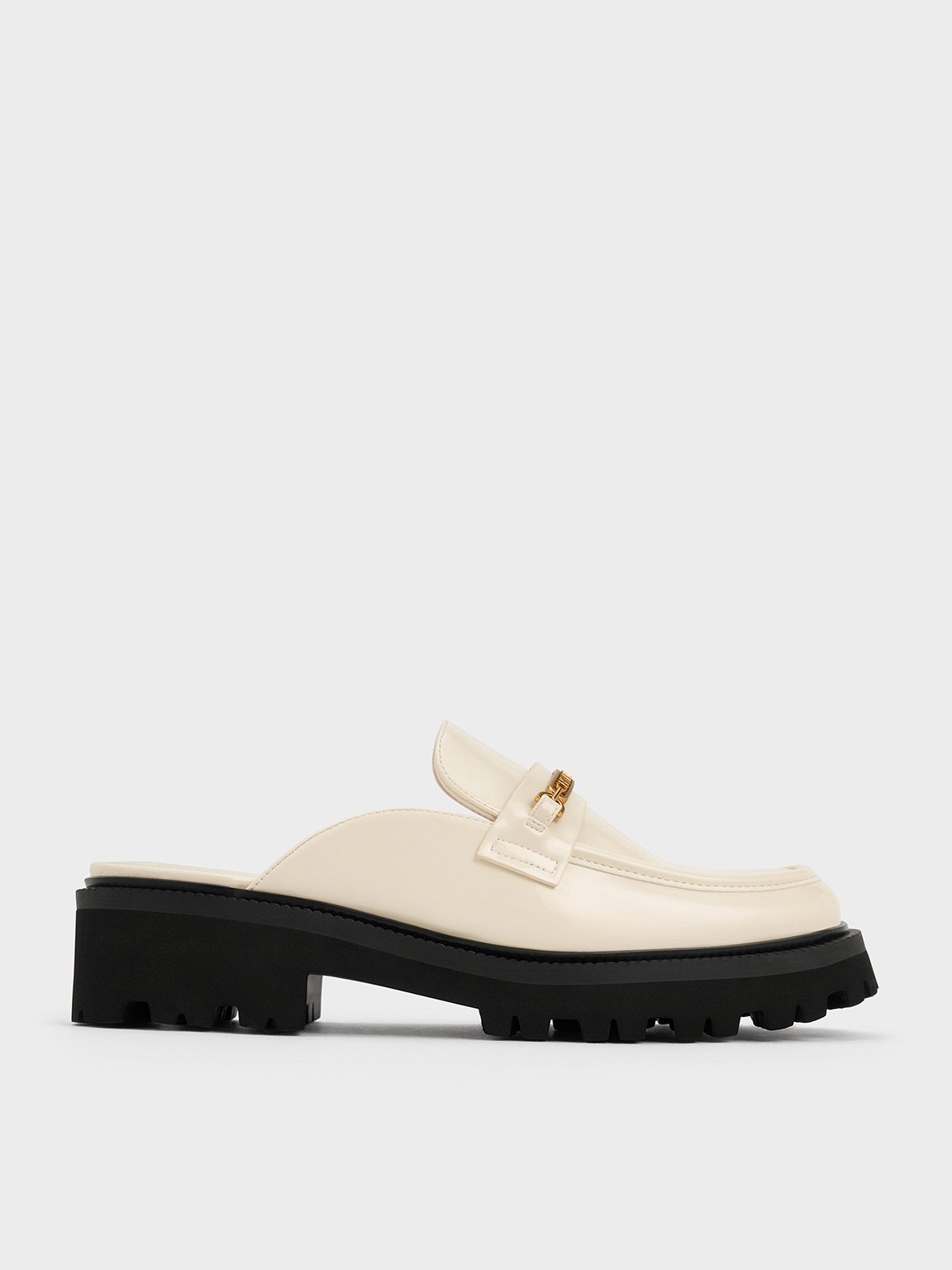 Charles & Keith - Remy Metallic-Accent Loafer Mules