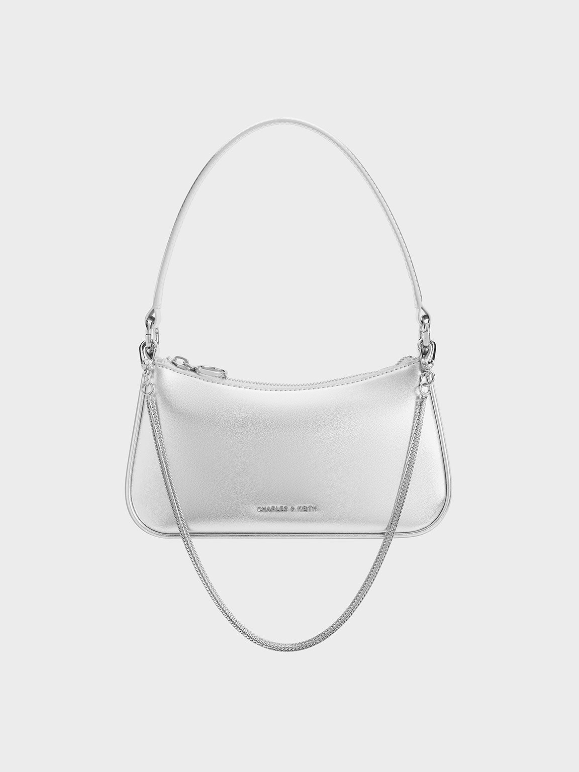 Charles & Keith - Elspeth Metallic Curved Shoulder Bag