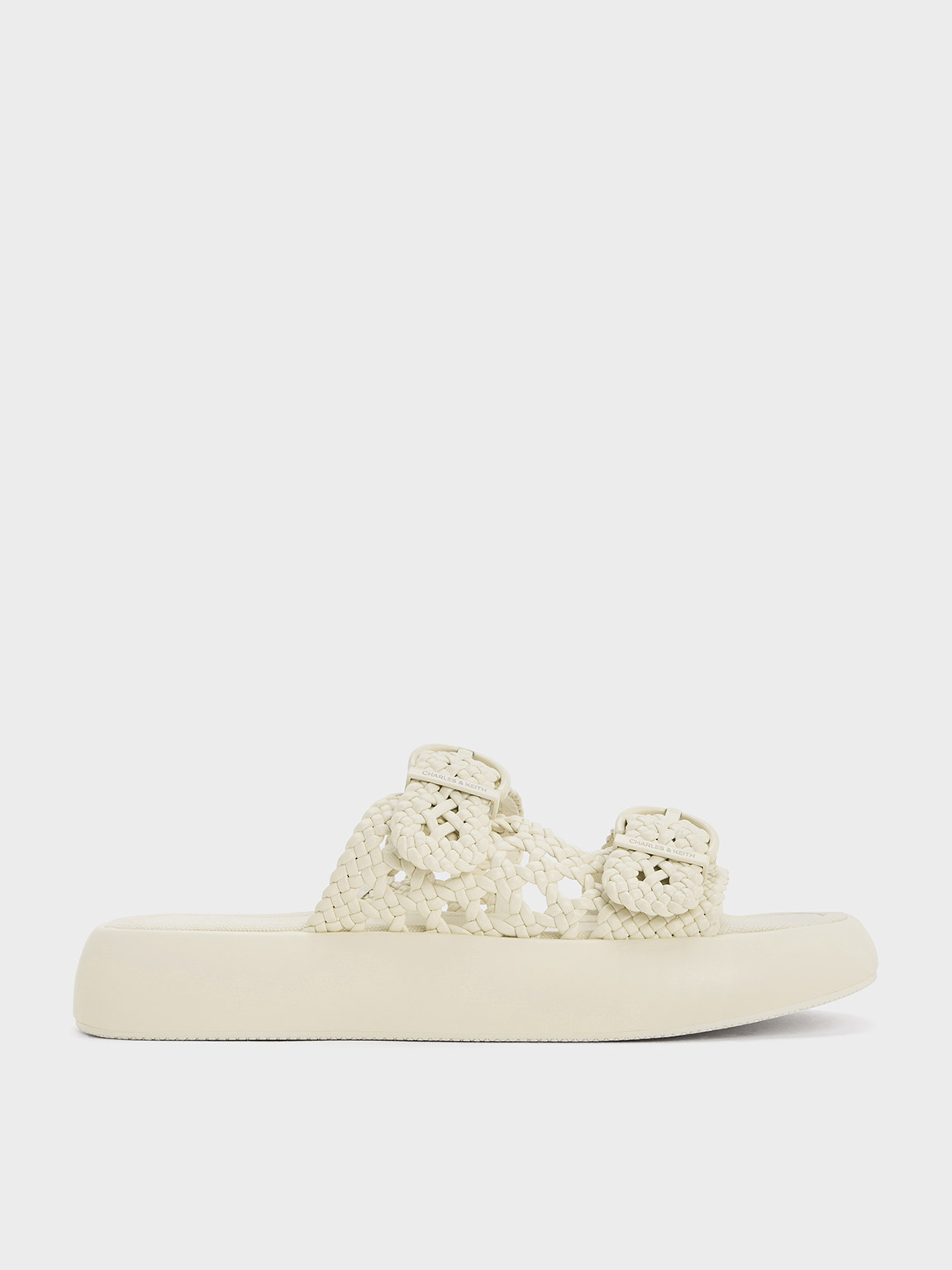 Charles & Keith - Woven Double-Strap Buckled Sandals