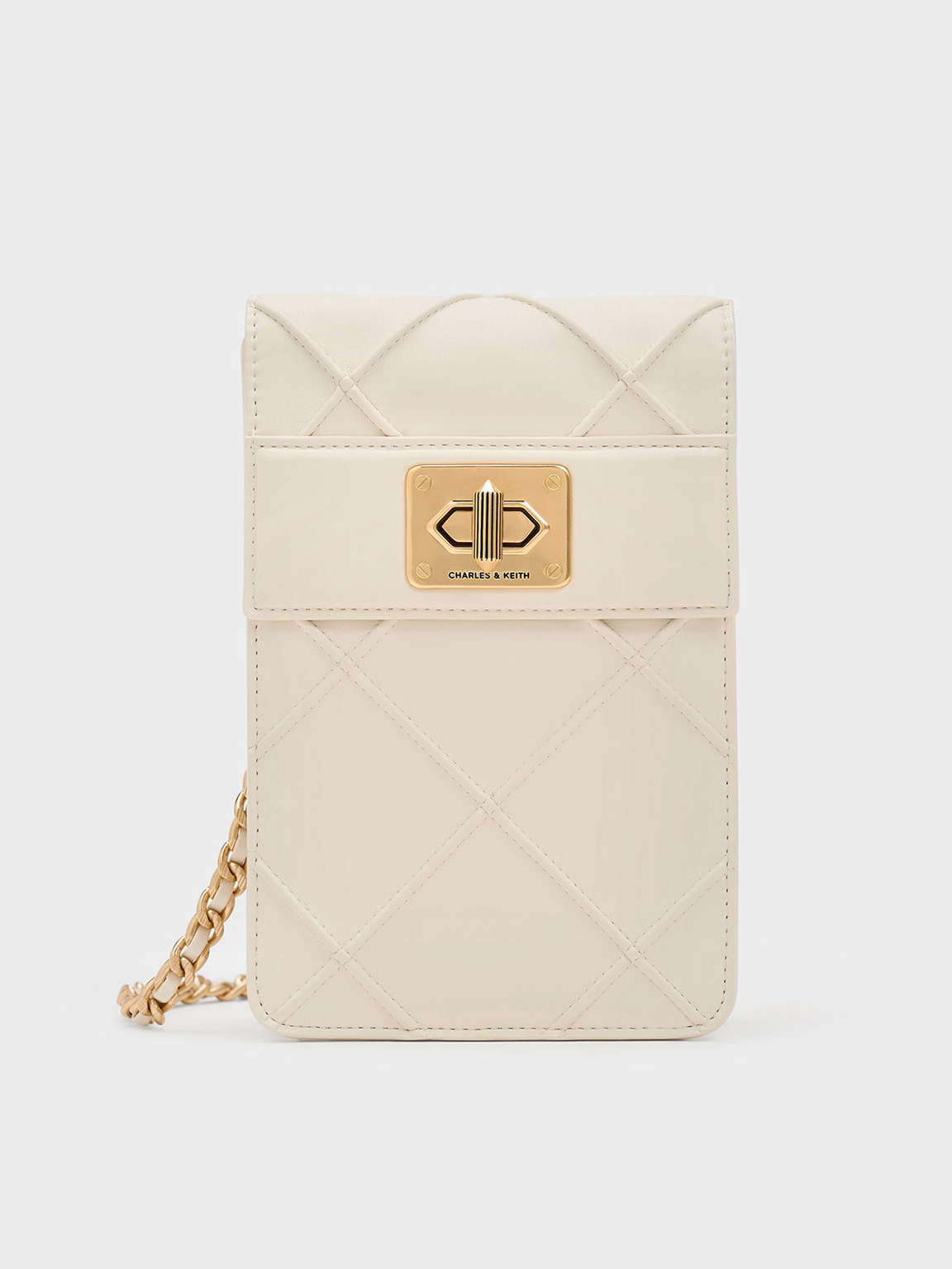 Charles & Keith - Eleni Quilted Elongated Crossbody Bag