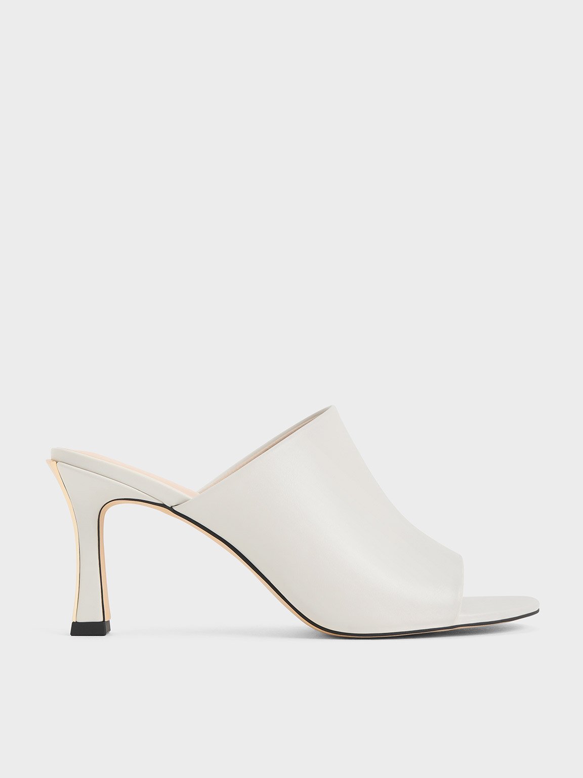 Charles & Keith - Round-Toe Heeled Mules