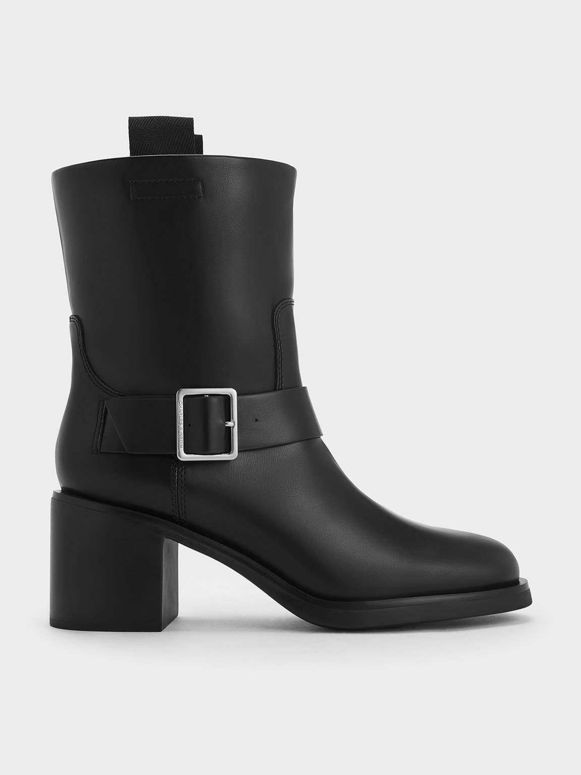 Charles & Keith - Kailey Side-Buckle Ankle Boots