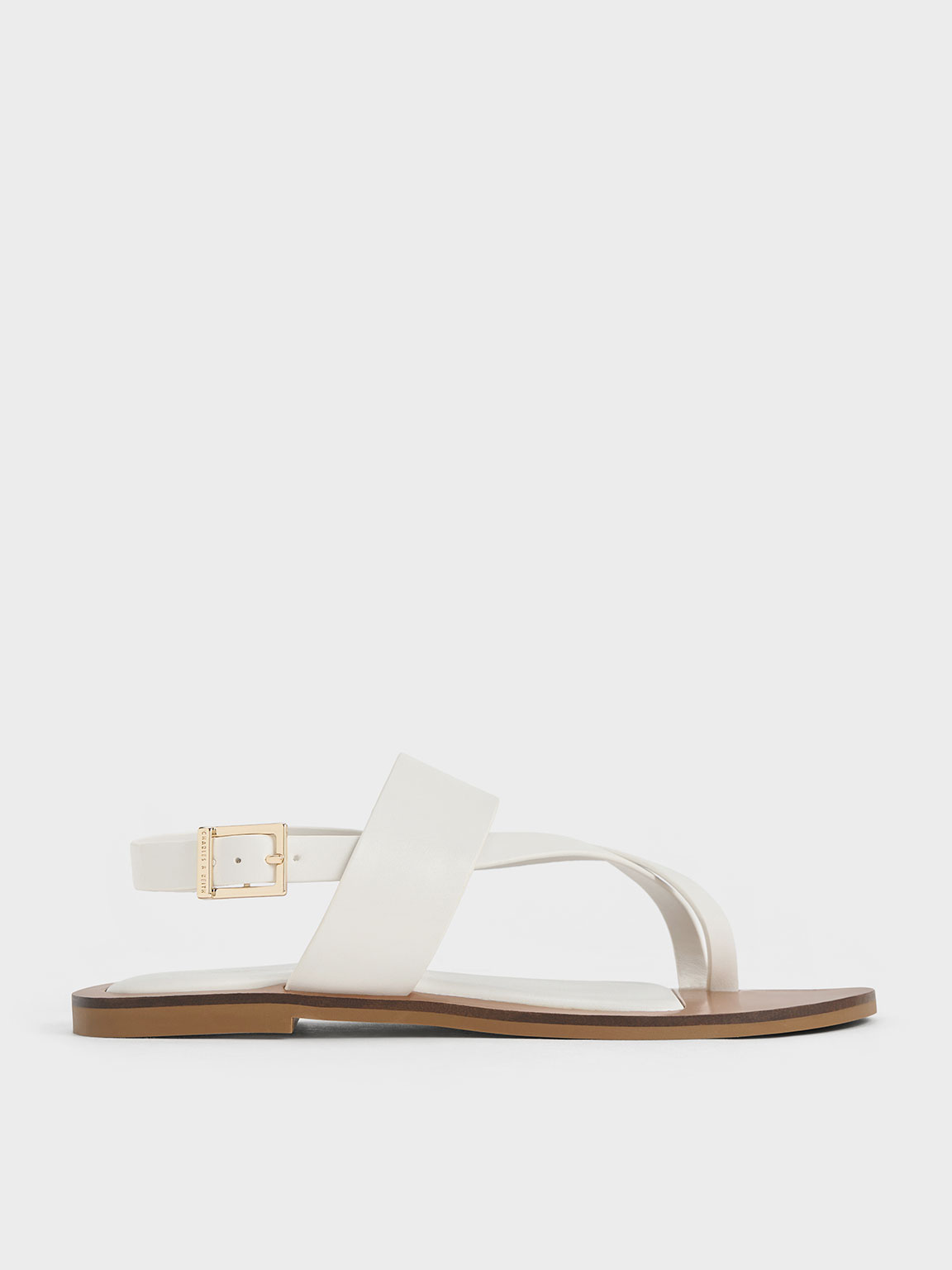 Charles & Keith - Toe-Ring Crossover-Strap Sandals