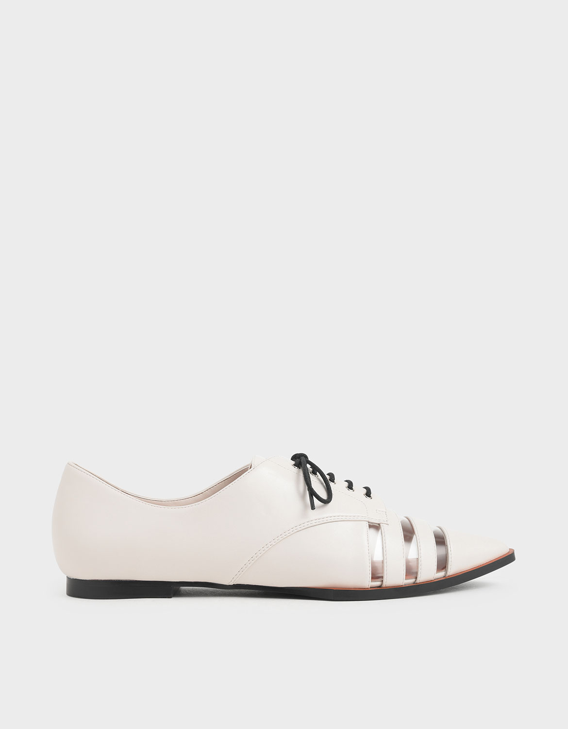 

See-Through Oxford Shoes, Cream