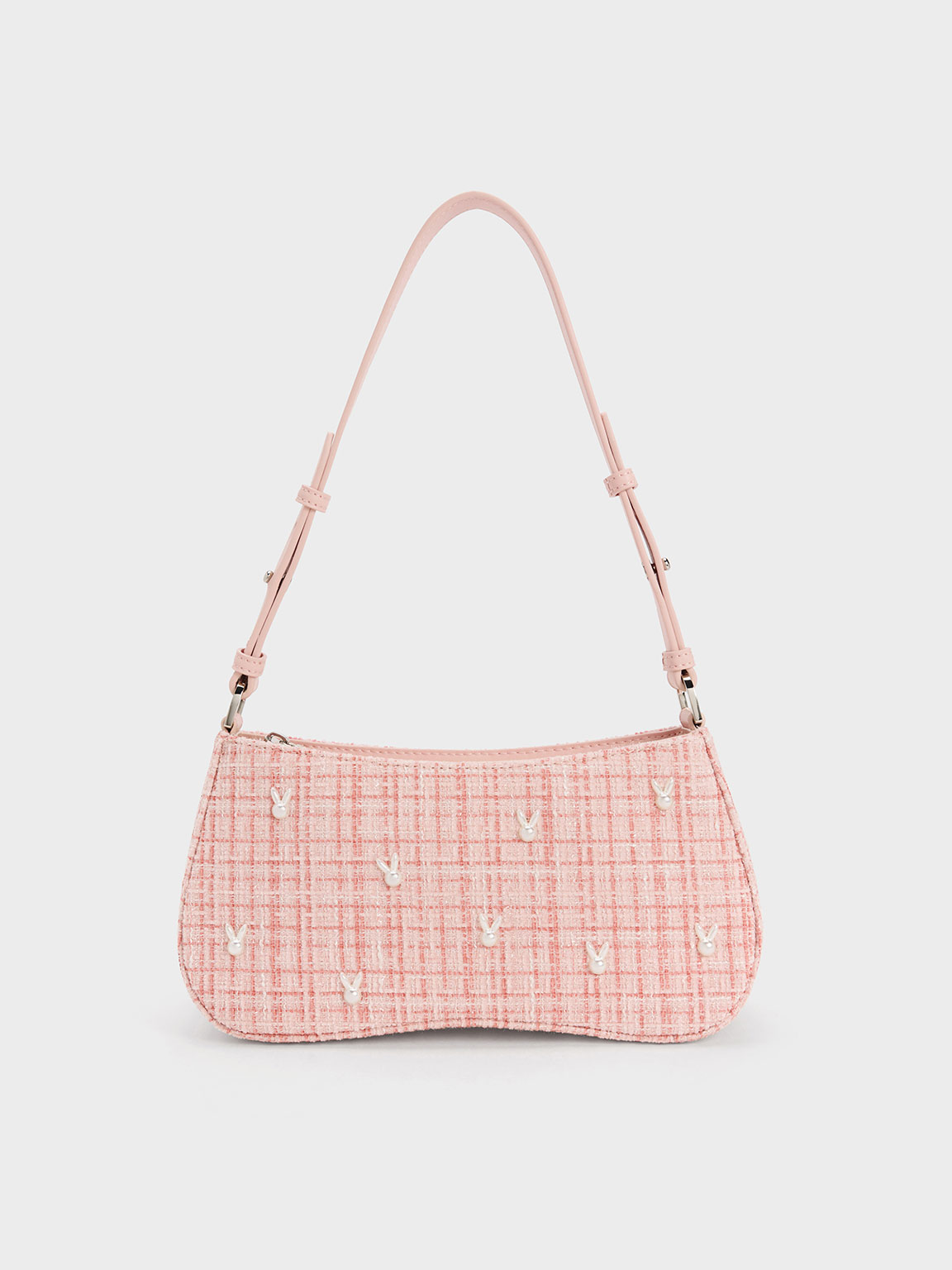 Pink Ruched Nylon Bum Bag - CHARLES & KEITH US