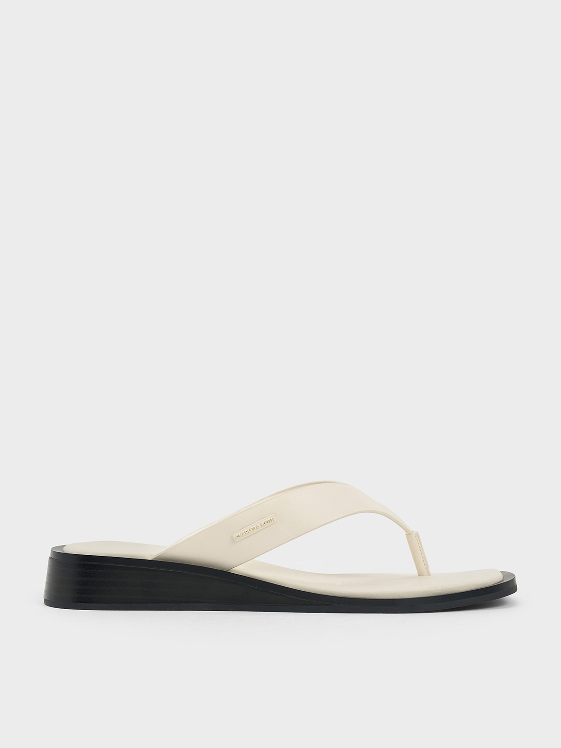 Charles & Keith - V-Strap Wedge Thong Sandals