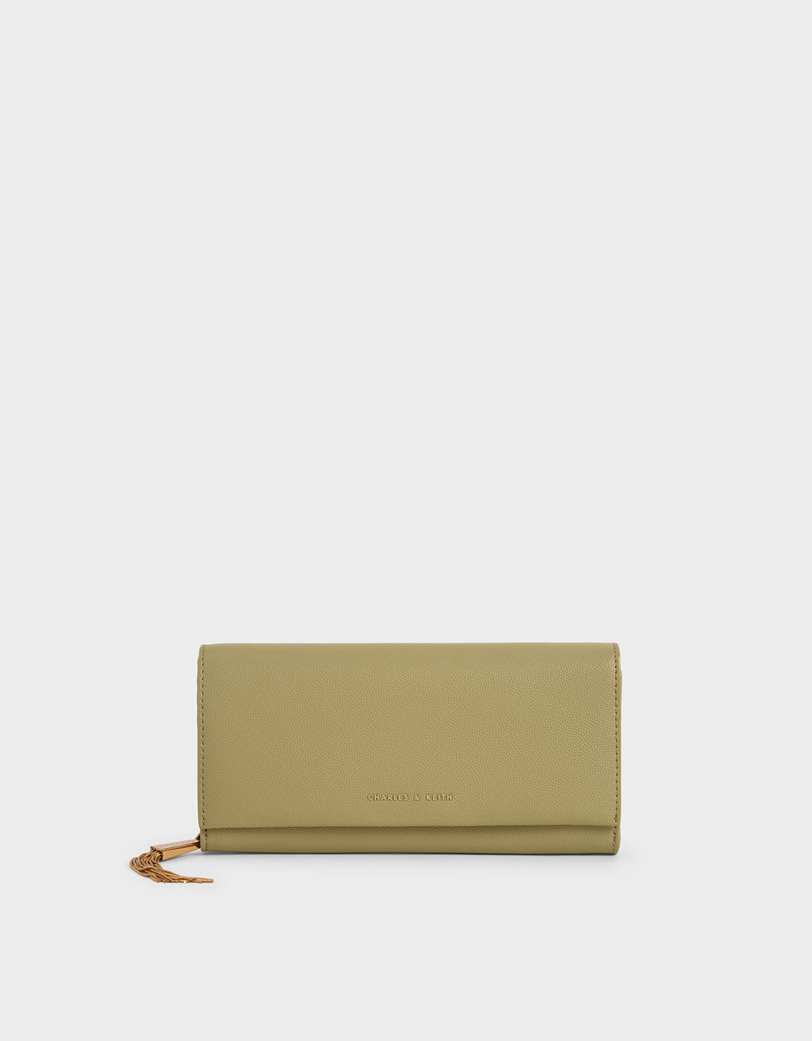 

Tassel Detail Long Wallet, Sage green