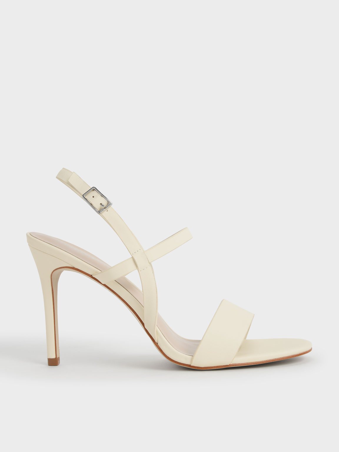 

Slingback Heeled Sandals, Chalk