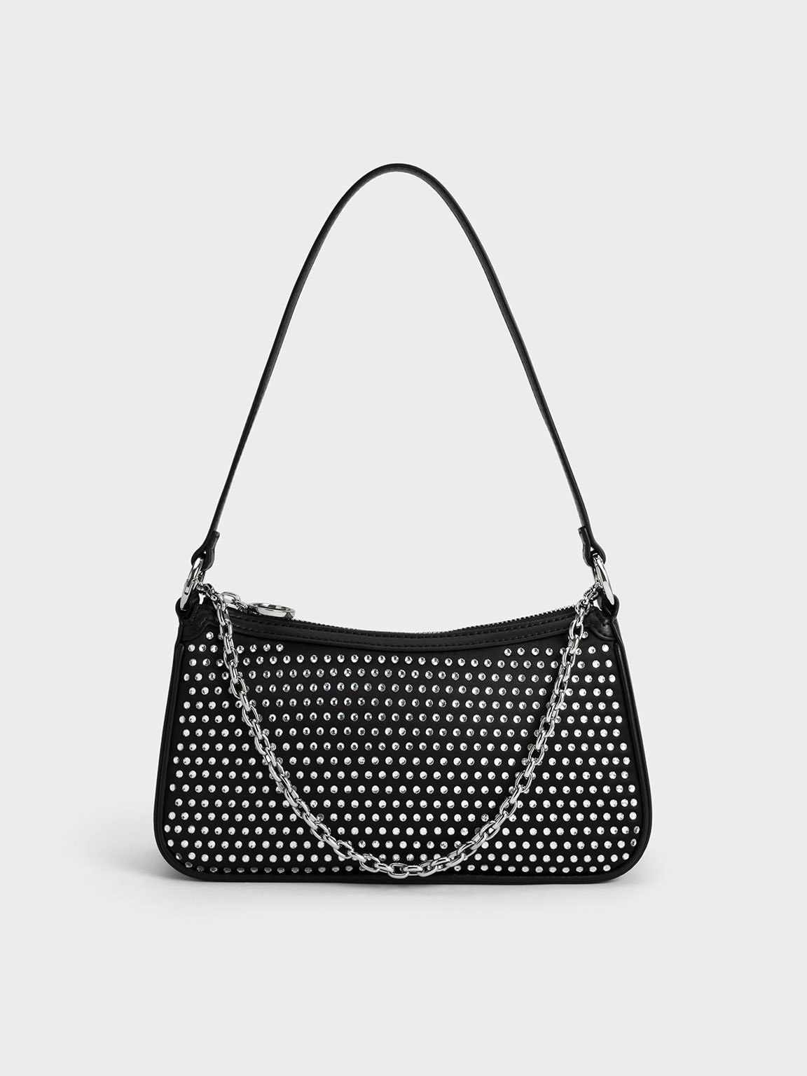 dee diamante buckle shoulder bag