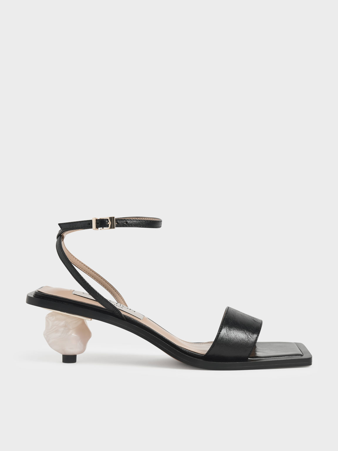 

Sculptural Heel Sandals (Kid Leather)