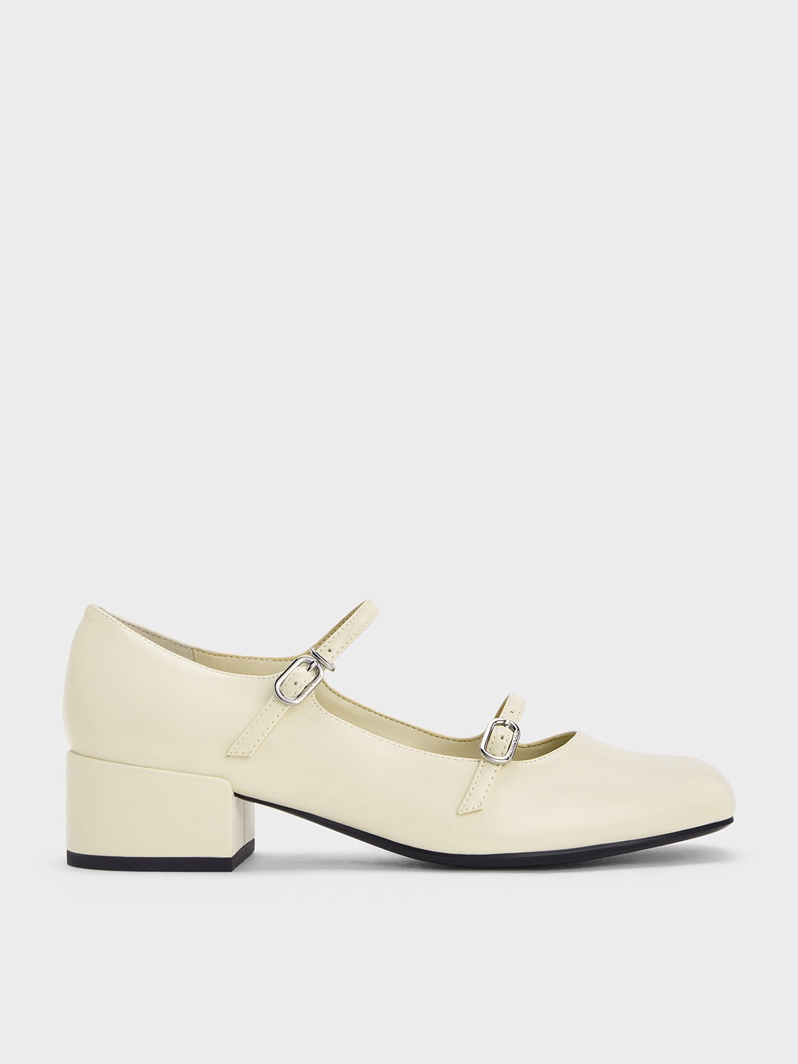 Charles & Keith - Double-Strap Block-Heel Mary Janes