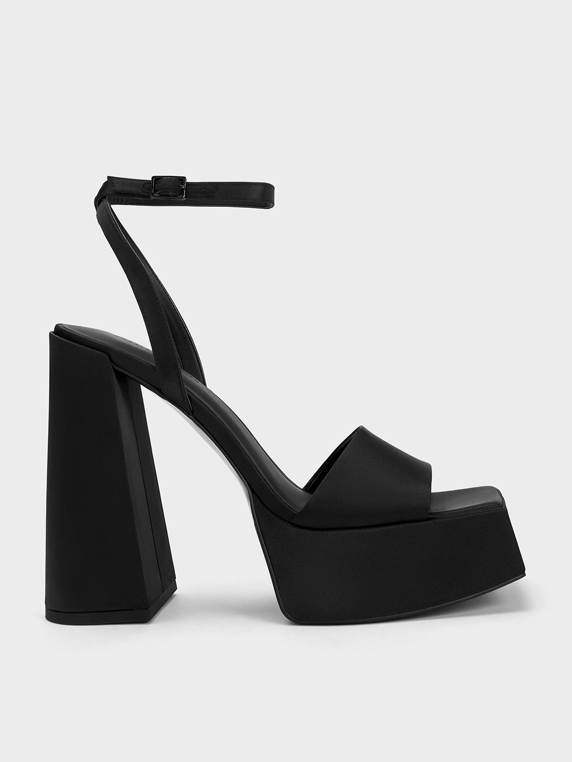 Charles & Keith - Recycled Polyester Ankle-Strap Platform Sandals