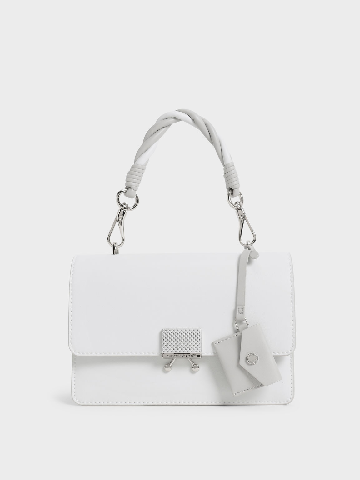 

Twist Handle Shoulder Bag, White