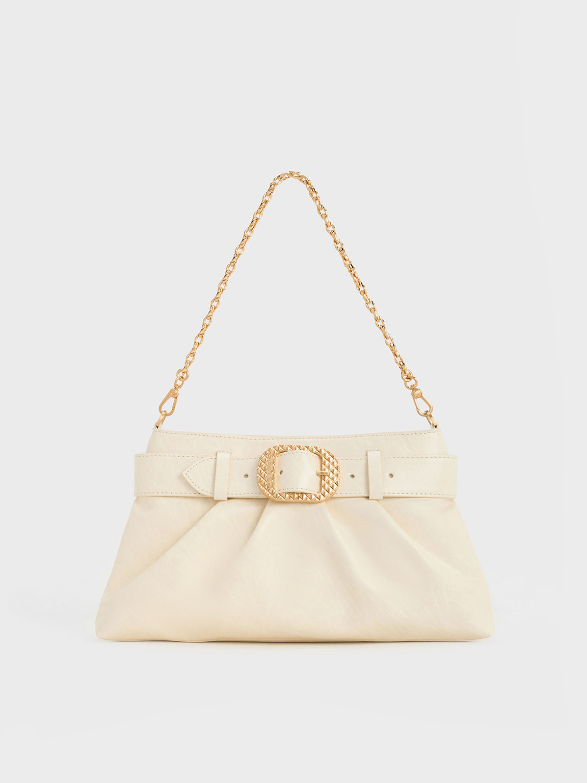 Charles & Keith - Avis Belted Ruched Shoulder Bag