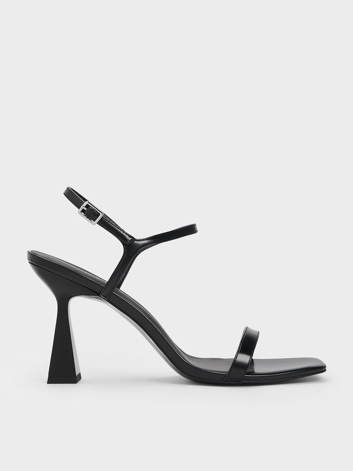 Charles & Keith - Square Toe Trapeze Heel Sandals