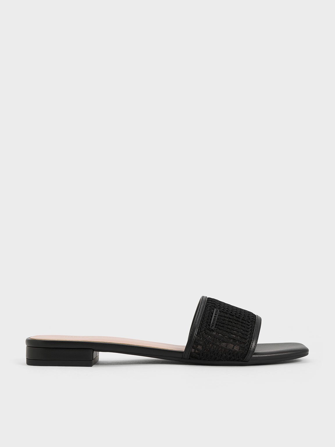 Charles & Keith - Mesh Knitted Slide Sandals