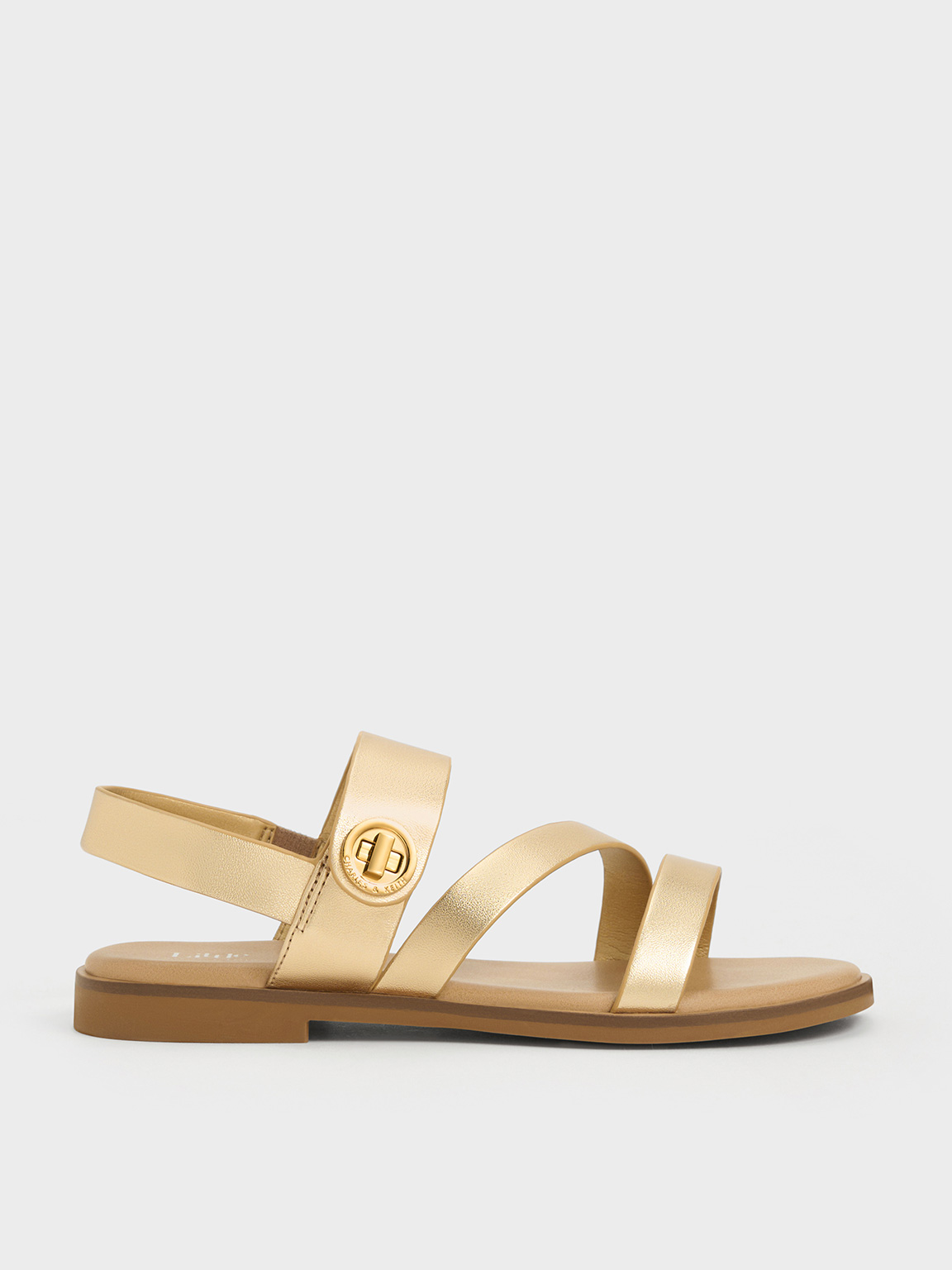 Charles & Keith - Yara Girls' Metallic Buckle Sandals